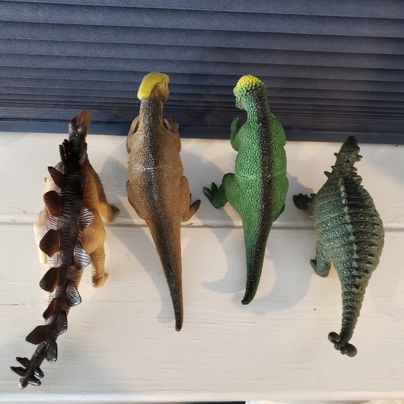 Lot of 5 Vintage Solid Hard Plastic Dinosaur Toys Figurines Figures Children Kid - Picture 10 of 15